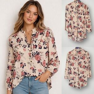 Matilda Jane Livery Millie Top Size Medium Once Upon A Time Floral Top Blouse